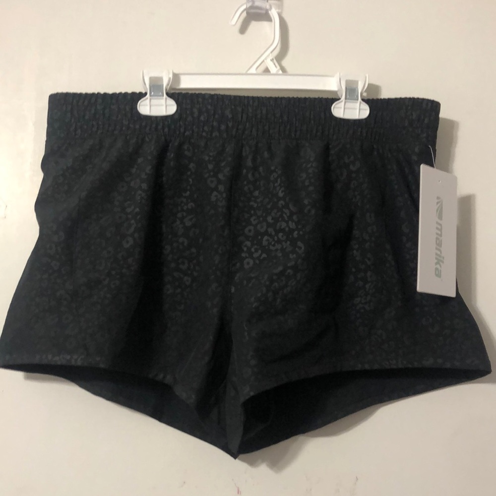 Black Leopard print Marika Shorts